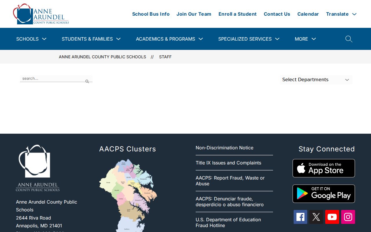 Odenton people directories AACPS staff search